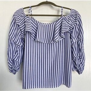 Striped Off-Shoulder Women's Top